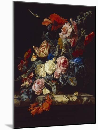 A Vase of Flowers, 1663-Willem van Aelst-Mounted Giclee Print