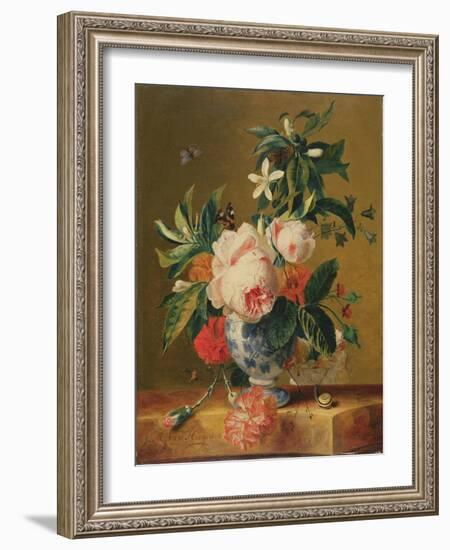 A Vase of Flowers, 1729-Michiel van Huysum-Framed Giclee Print