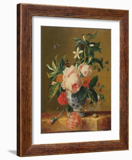 A Vase of Flowers, 1729-Michiel van Huysum-Framed Giclee Print