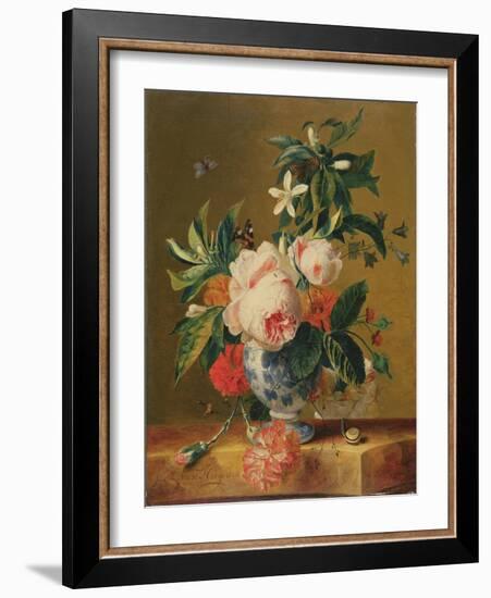 A Vase of Flowers, 1729-Michiel van Huysum-Framed Giclee Print