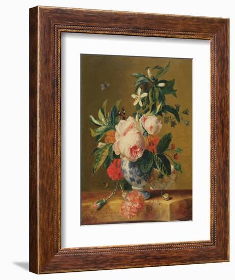 A Vase of Flowers, 1729-Michiel van Huysum-Framed Giclee Print