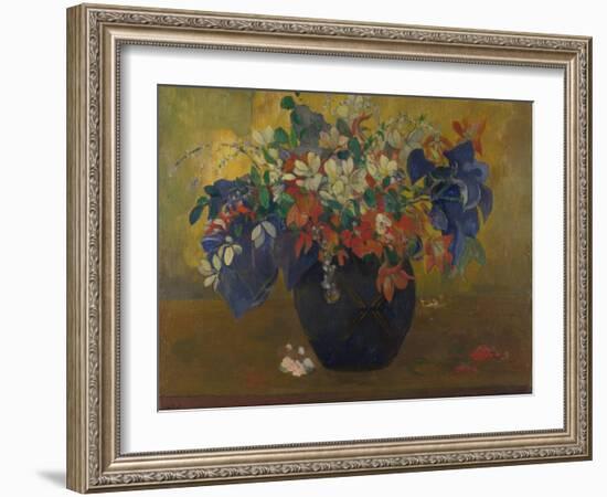 A Vase of Flowers, 1896-Paul Gauguin-Framed Giclee Print