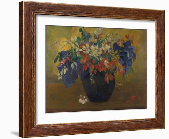 A Vase of Flowers, 1896-Paul Gauguin-Framed Giclee Print