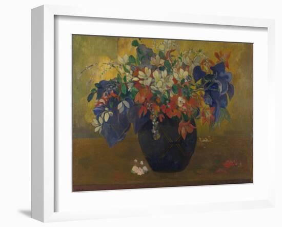 A Vase of Flowers, 1896-Paul Gauguin-Framed Giclee Print