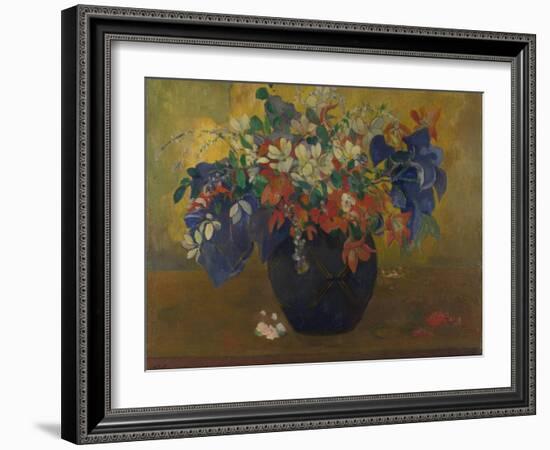 A Vase of Flowers, 1896-Paul Gauguin-Framed Giclee Print