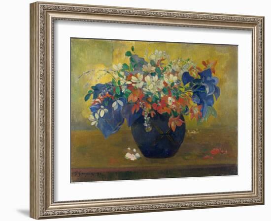 A Vase of Flowers. 1896-Paul Gauguin-Framed Giclee Print