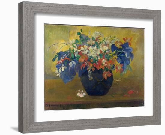 A Vase of Flowers. 1896-Paul Gauguin-Framed Giclee Print