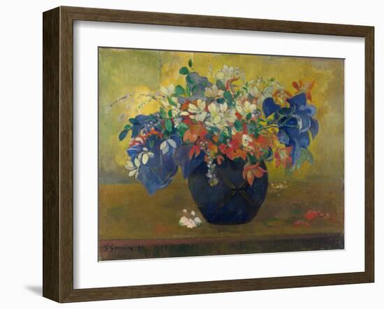 A Vase of Flowers. 1896-Paul Gauguin-Framed Giclee Print