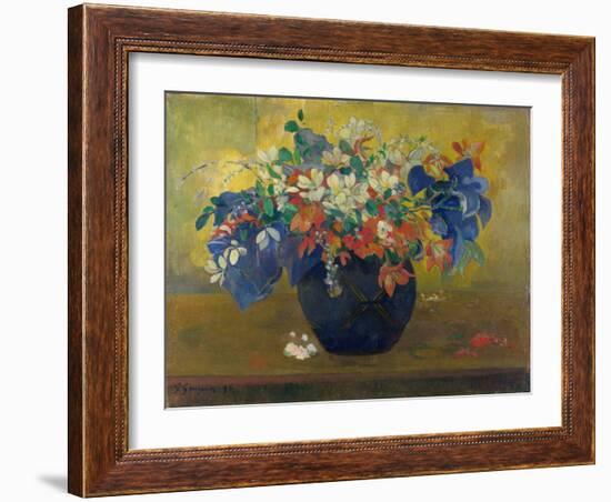 A Vase of Flowers. 1896-Paul Gauguin-Framed Giclee Print