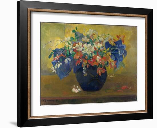 A Vase of Flowers. 1896-Paul Gauguin-Framed Giclee Print
