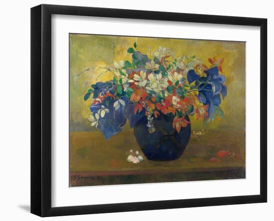 A Vase of Flowers. 1896-Paul Gauguin-Framed Giclee Print