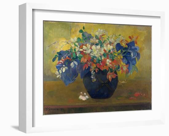 A Vase of Flowers. 1896-Paul Gauguin-Framed Giclee Print