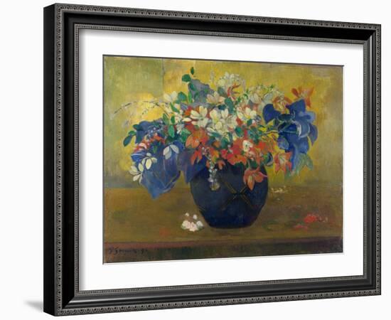 A Vase of Flowers. 1896-Paul Gauguin-Framed Giclee Print