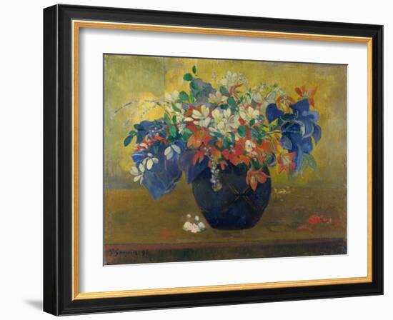 A Vase of Flowers. 1896-Paul Gauguin-Framed Giclee Print