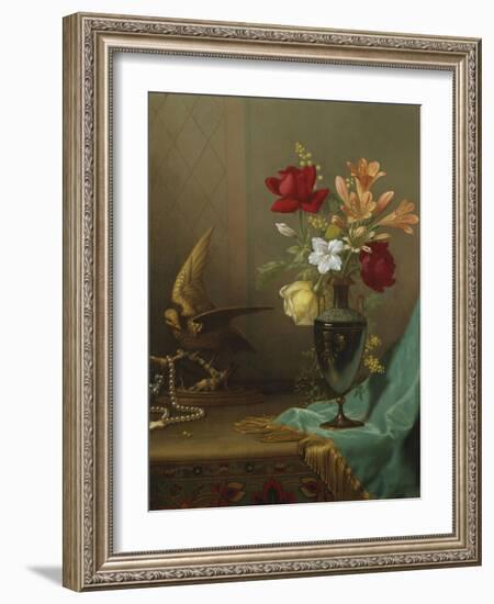 A Vase of Mixed Flowers, 1865-1875-Eugène Boudin-Framed Giclee Print