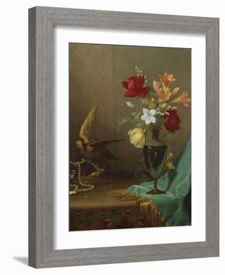 A Vase of Mixed Flowers, 1865-1875-Eugène Boudin-Framed Giclee Print