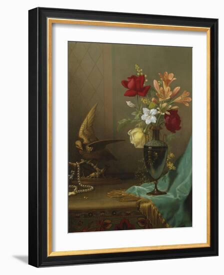 A Vase of Mixed Flowers, 1865-1875-Eugène Boudin-Framed Giclee Print
