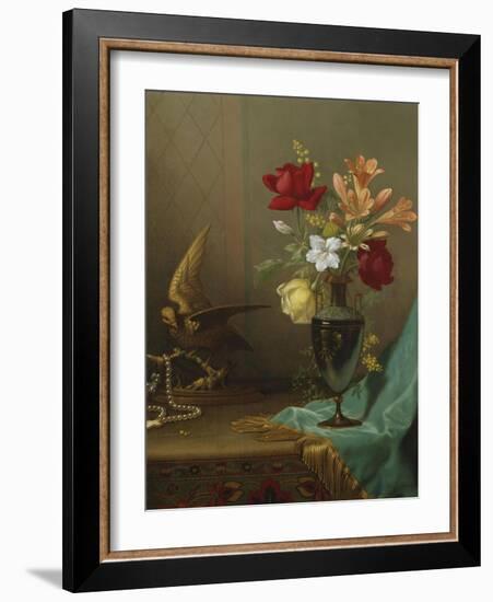 A Vase of Mixed Flowers, 1865-1875-Eugène Boudin-Framed Giclee Print