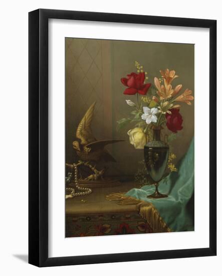 A Vase of Mixed Flowers, 1865-1875-Eugène Boudin-Framed Giclee Print