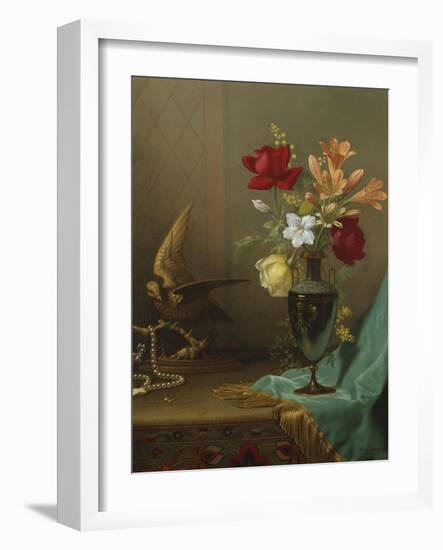 A Vase of Mixed Flowers, 1865-1875-Eugène Boudin-Framed Giclee Print