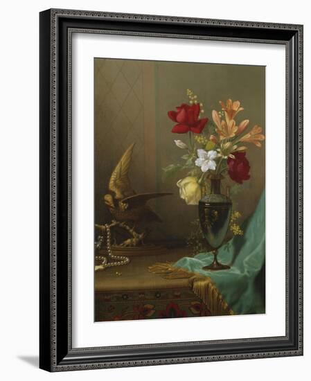 A Vase of Mixed Flowers, 1865-1875-Eugène Boudin-Framed Giclee Print