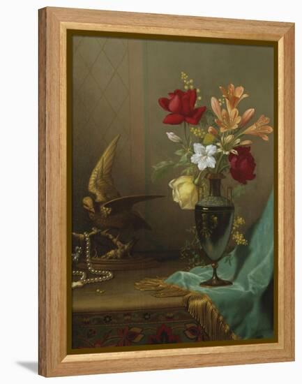 A Vase of Mixed Flowers, 1865-1875-Eugène Boudin-Framed Premier Image Canvas