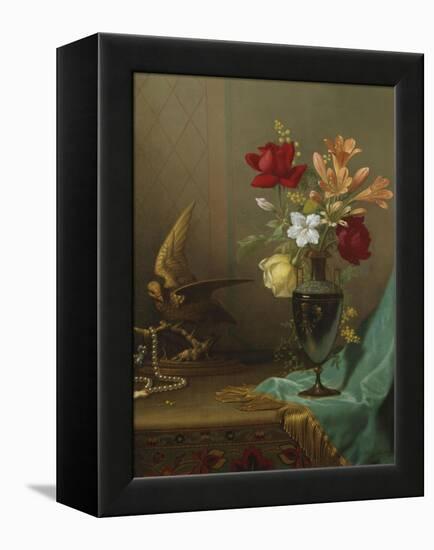 A Vase of Mixed Flowers, 1865-1875-Eugène Boudin-Framed Premier Image Canvas