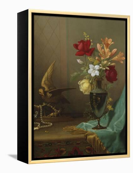 A Vase of Mixed Flowers, 1865-1875-Eugène Boudin-Framed Premier Image Canvas
