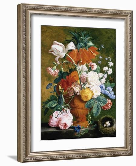 A Vase of Rich Summer Flowers-Jan van Huysum-Framed Photographic Print