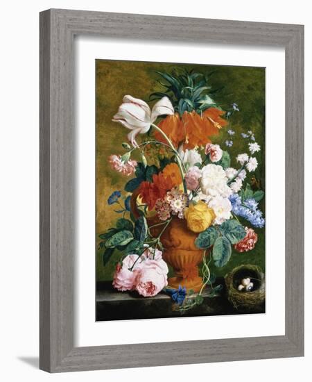 A Vase of Rich Summer Flowers-Jan van Huysum-Framed Photographic Print