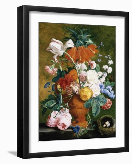 A Vase of Rich Summer Flowers-Jan van Huysum-Framed Photographic Print