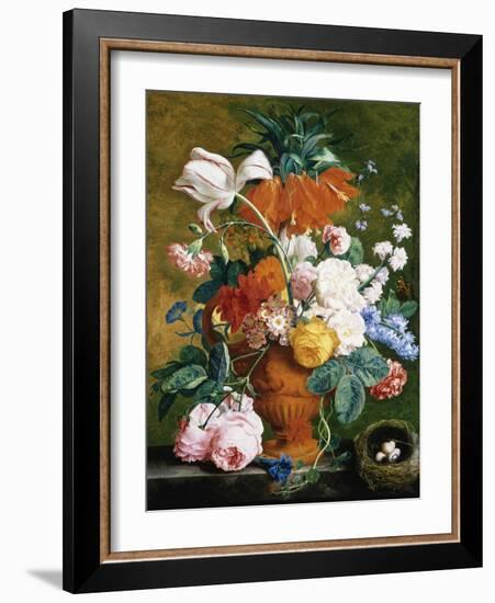 A Vase of Rich Summer Flowers-Jan van Huysum-Framed Photographic Print