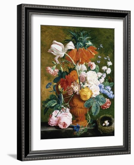 A Vase of Rich Summer Flowers-Jan van Huysum-Framed Photographic Print