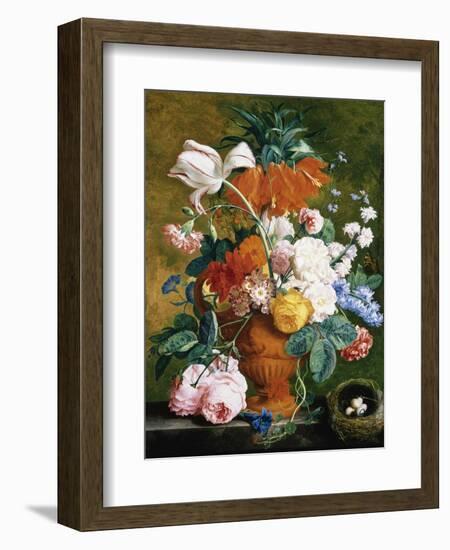 A Vase of Rich Summer Flowers-Jan van Huysum-Framed Photographic Print