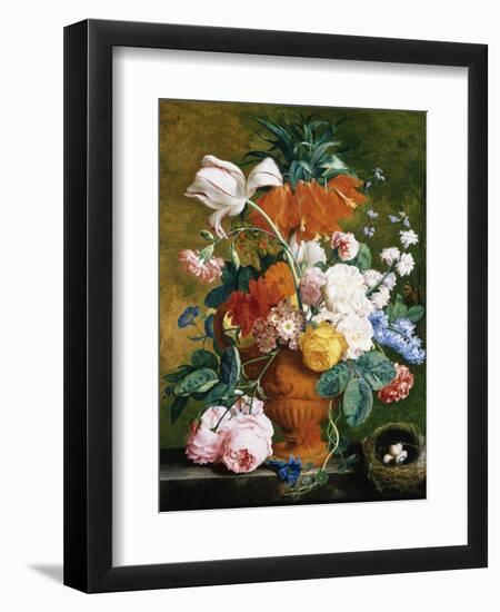 A Vase of Rich Summer Flowers-Jan van Huysum-Framed Photographic Print