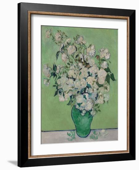 A Vase of Roses, 1890-Vincent van Gogh-Framed Premium Giclee Print