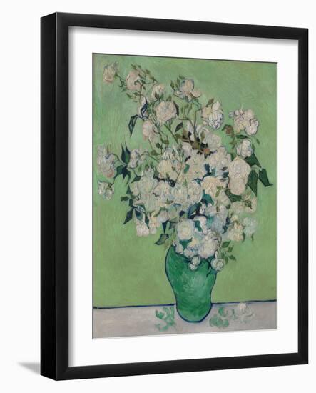 A Vase of Roses, 1890-Vincent van Gogh-Framed Premium Giclee Print