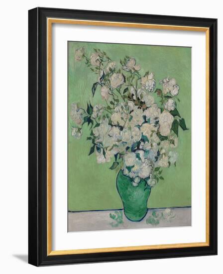 A Vase of Roses, 1890-Vincent van Gogh-Framed Premium Giclee Print