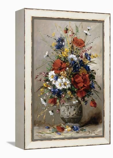 A Vase of Summer Flowers-Eugene Petit-Framed Premier Image Canvas