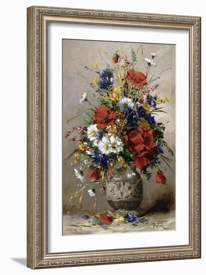 A Vase of Summer Flowers-Eugene Petit-Framed Giclee Print