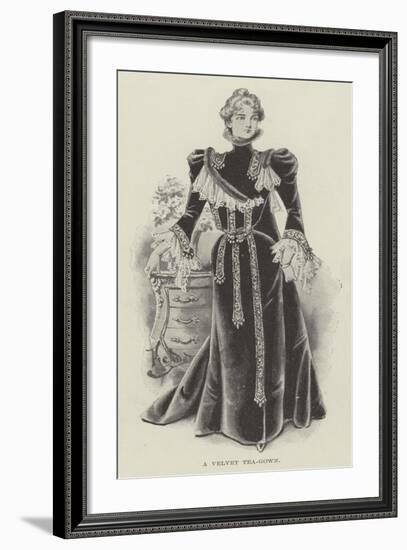 A Velvet Tea-Gown-null-Framed Giclee Print