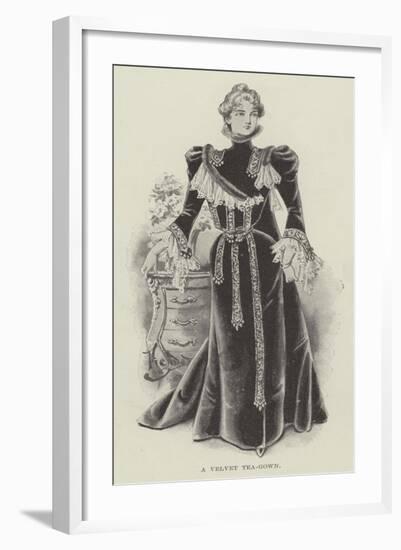 A Velvet Tea-Gown-null-Framed Giclee Print