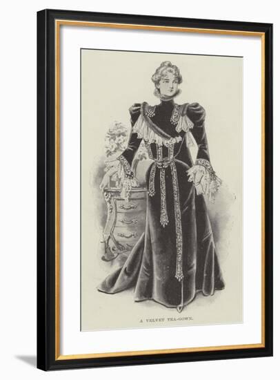 A Velvet Tea-Gown-null-Framed Giclee Print