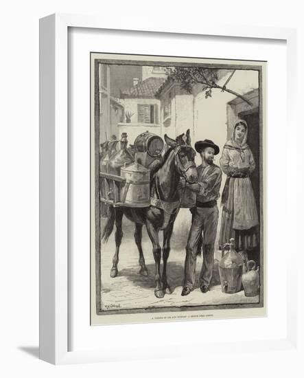 A Vendor of Oil and Vinegar, a Sketch Near Lisbon-William Heysham Overend-Framed Premium Giclee Print