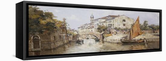 A Venetian Backwater-Antonia Maria de Reyna Manescau-Framed Premier Image Canvas