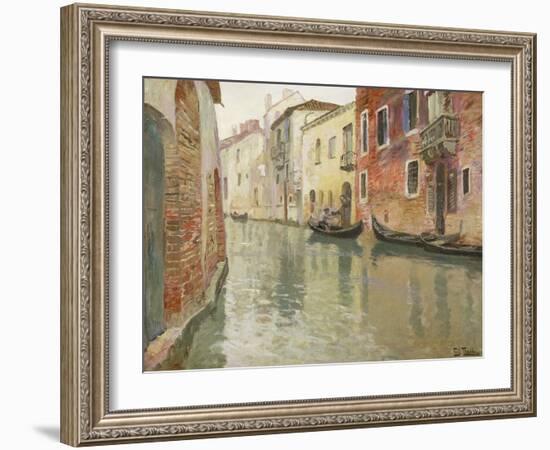 A Venetian Backwater-Fritz Thaulow-Framed Giclee Print