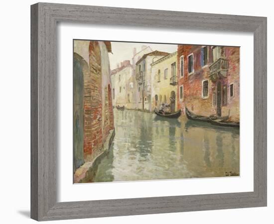 A Venetian Backwater-Fritz Thaulow-Framed Giclee Print