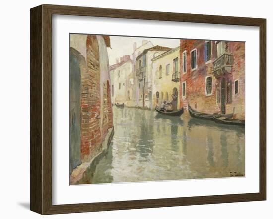 A Venetian Backwater-Fritz Thaulow-Framed Giclee Print