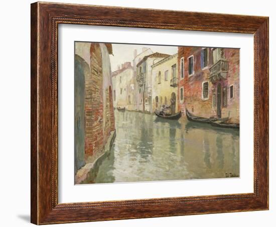 A Venetian Backwater-Fritz Thaulow-Framed Giclee Print