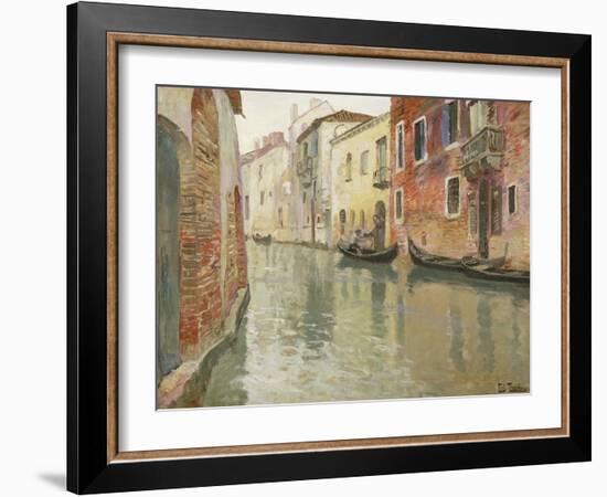 A Venetian Backwater-Fritz Thaulow-Framed Giclee Print